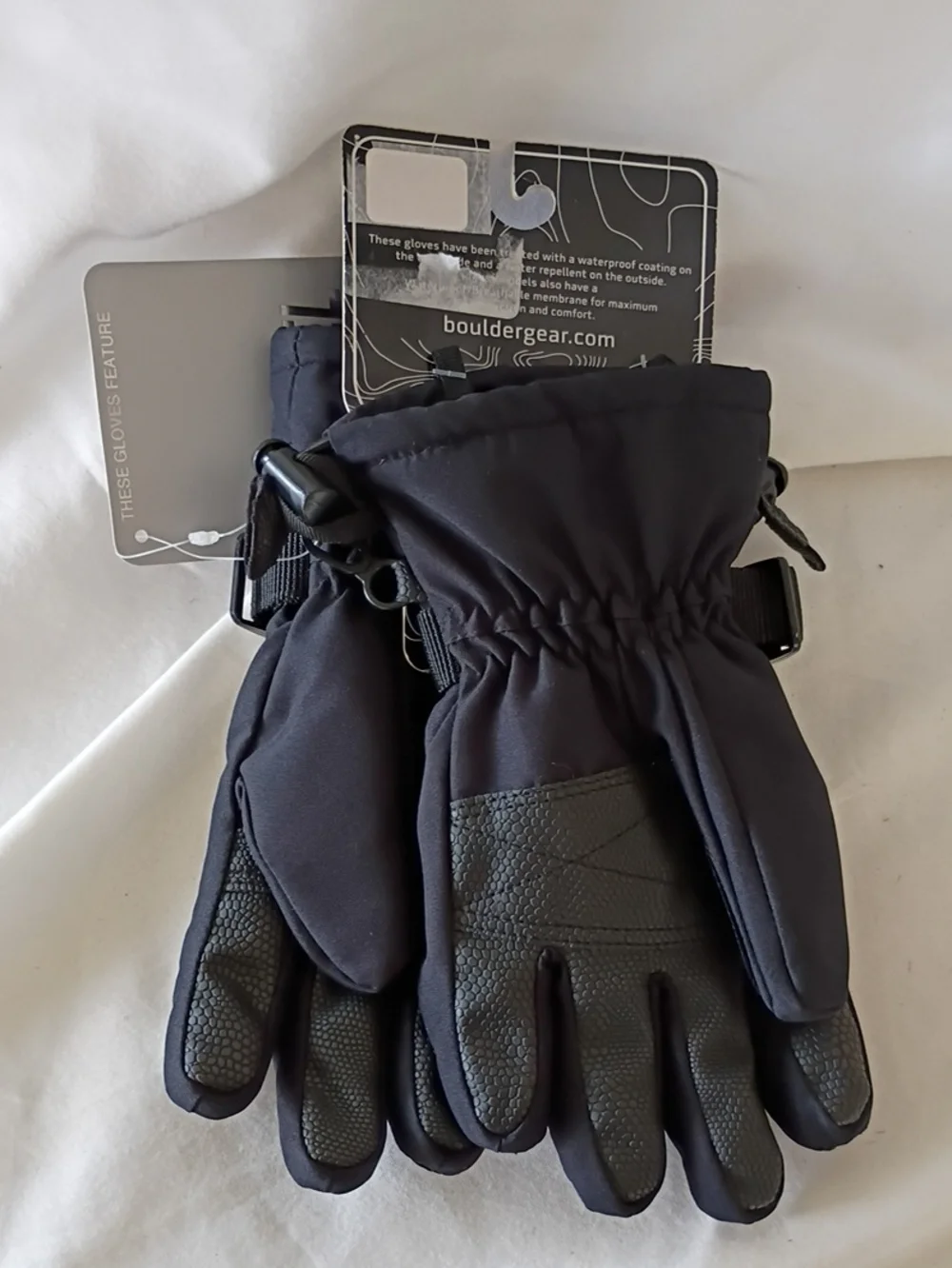 NWT Boulder Gear Black Mogul II Youth XSmall Gloves Winter Waterproof Breathable